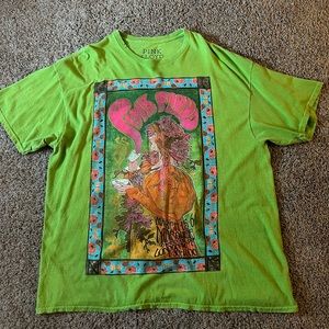 Urban Outfitters Pink Floyd Green Oversized Graphic Tee